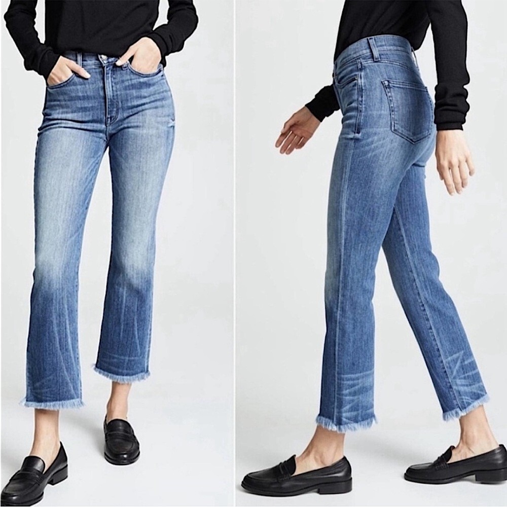 AYR The Bomb Pop Frayed Hem High Rise Jeans 27S 27P Petite